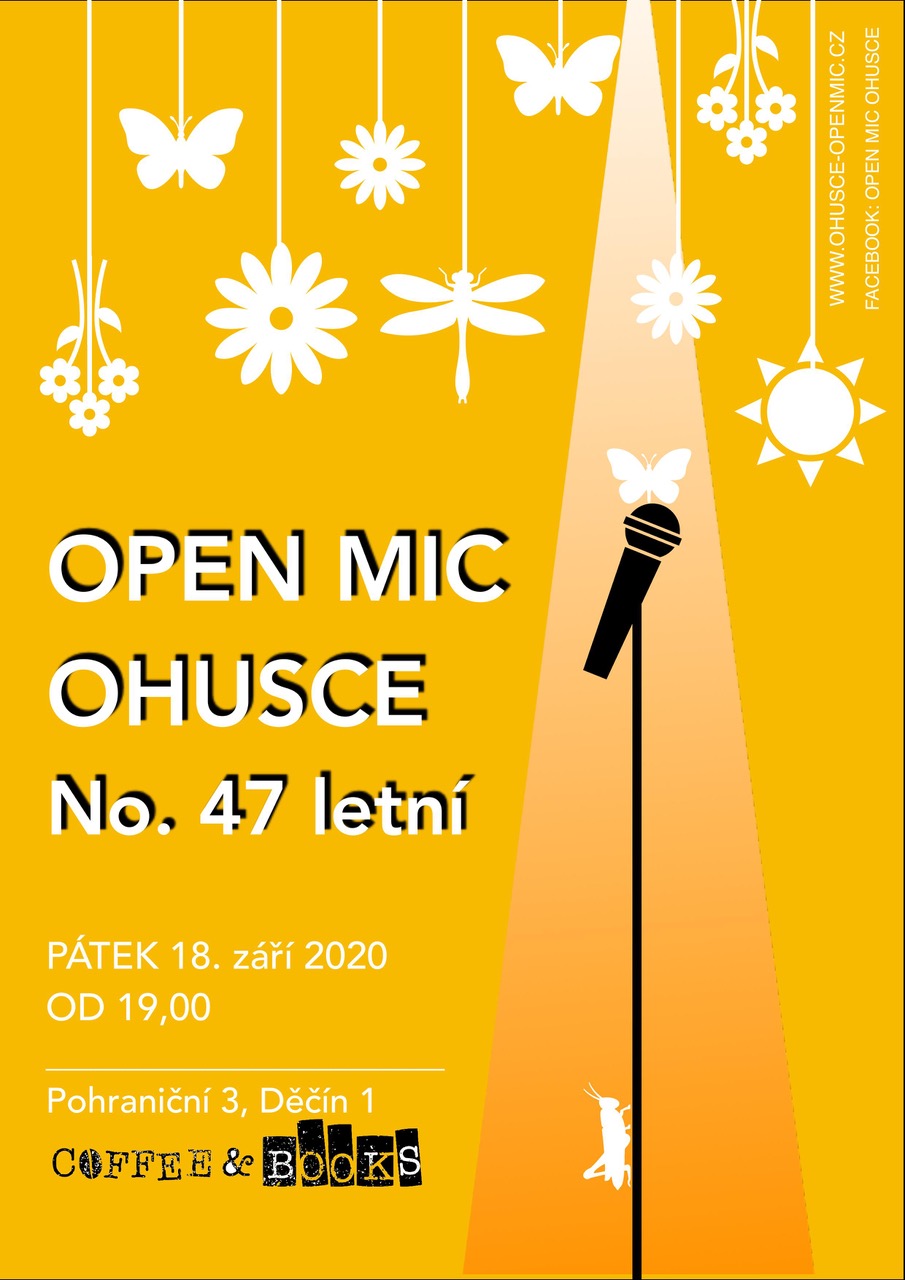 Open Mic OHUSCE, Děčín 18. 9. 2020 - poster, plakát